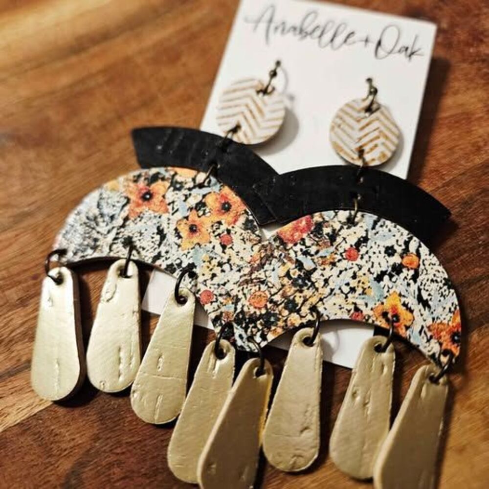 Anabelle + Oak Floral Chandelier Statement Earrings – New